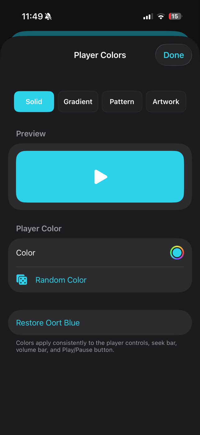 Player color customization