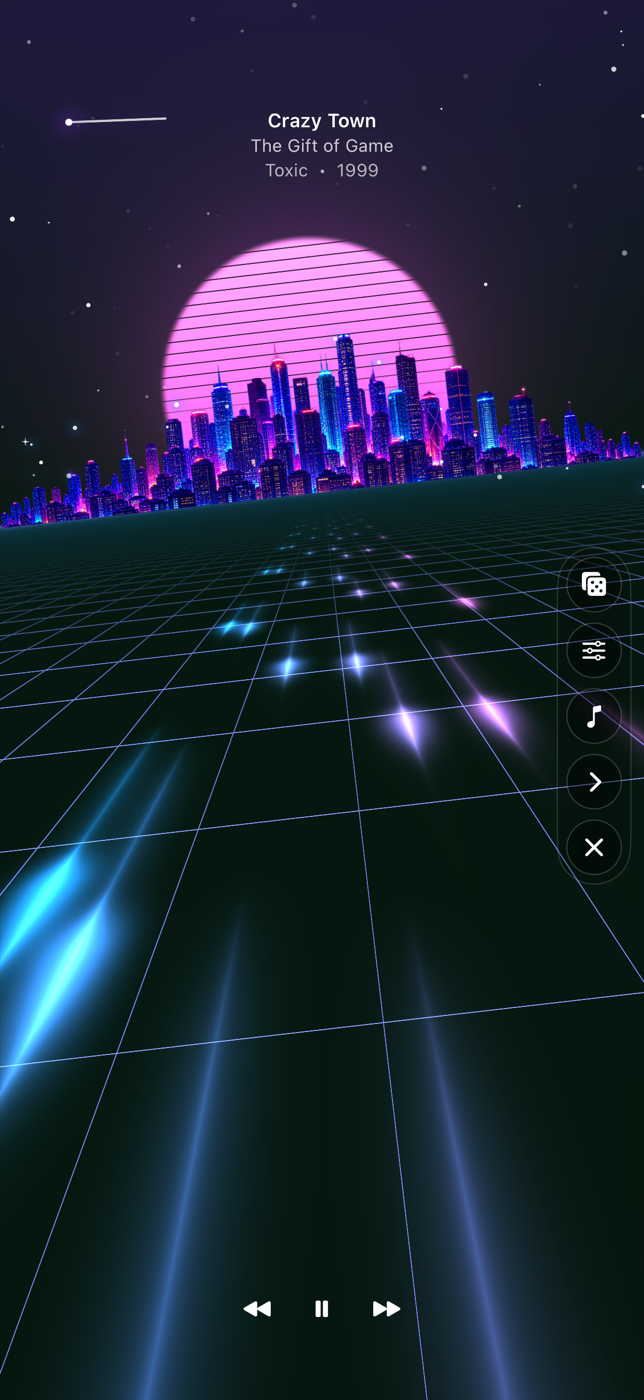 Oort Synthwave audio visualizer