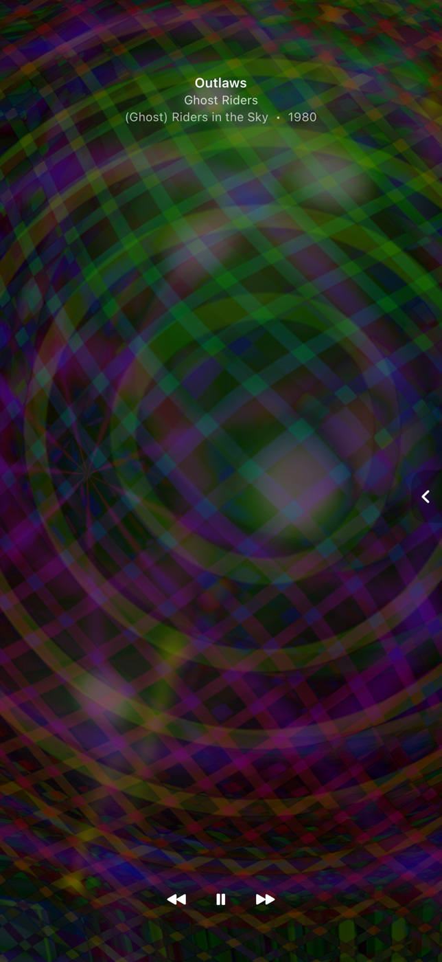 Full-screen Oort music visualizer