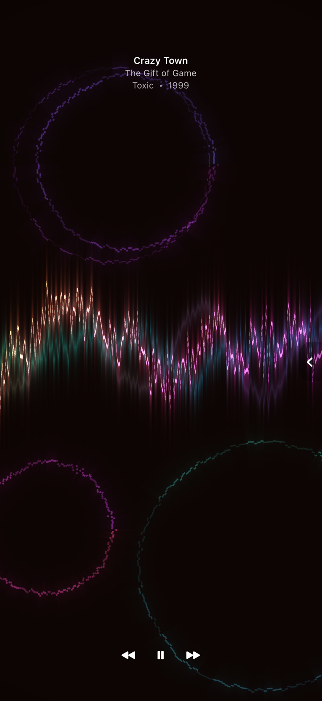 Oort circular waveform audio visualizer